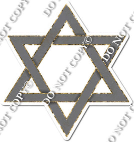 Star of David Grey & Gold