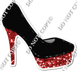 Single High Heel Red Sparkle