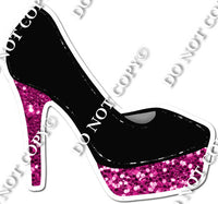 Single High Heels Hot Pink Sparkle