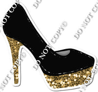 Single High Heel Gold Sparkle