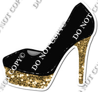 Single High Heel Gold Sparkle