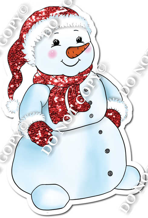 Red Snowman w/ Variants| Sign Swag USA