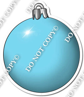 Christmas Ball Flat Baby Blue