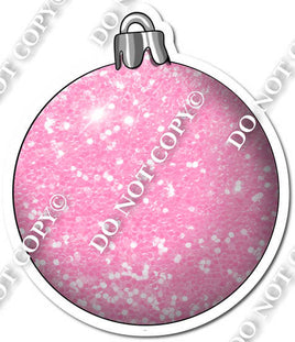 Christmas Ball Sparkle Baby Pink
