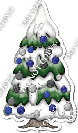 Blue & Silver Christmas Tree