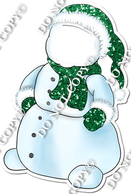 Green Snowman Cutout