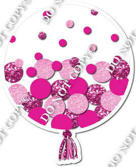 Hot Pink Confetti Balloon