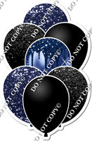 Navy Blue & Black Balloon Bundle