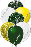 Hunter Green, Yellow & White Balloon Bundle