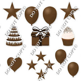 14 pc - Flair Set - Flat Chocolate