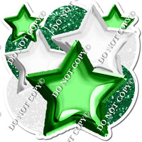 Green & White Balloon & Star Bundle