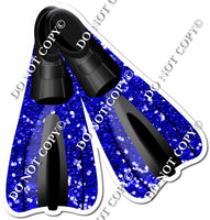 Scuba Fins - Blue Sparkle
