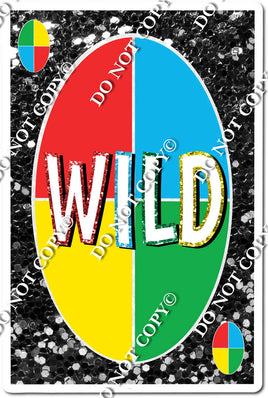 Wild Game Card - Red, Caribbean, Green, & Yellow w/ Variant