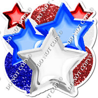 Red, White & Blue Balloon & Star Bundle