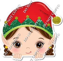 Light skin Tone Girl Elf - Sparkle Hat w/ Variant