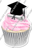 Baby Pink - Blank Graduation Cap Cupcake