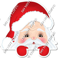 Peek- A- Boo Santa Flat Red Hat w/ Variant