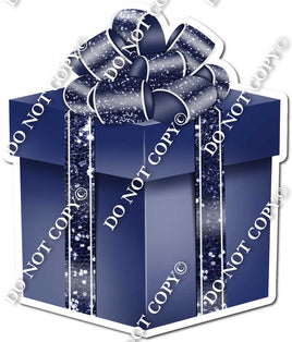 Sparkle - Navy Blue Box & Navy Blue Ribbon Present - Style 4