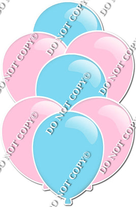 Baby Pink & Baby Blue - Balloon Bundle with Highlight