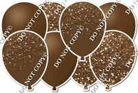 Flat & Sparkle Chocolate Horizontal Balloon Panel