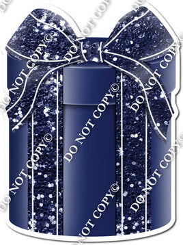 Sparkle - Navy Blue Box & Navy Blue Ribbon Present - Style 3