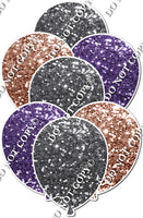 Silver, Purple, & Rose Gold Sparkle Balloon Bundle
