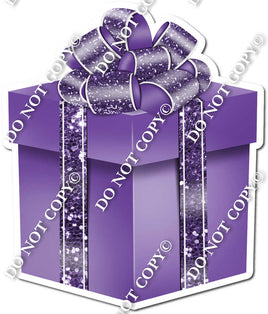 Sparkle - Purple Box & Purple Ribbon Present - Style 4
