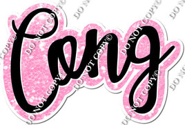 Split Cursive - Baby Pink- CONG & RATS