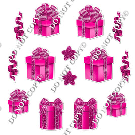 14 pc Hot Pink Present Set Flair-hbd0519