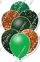 Hunter Green, Orange, & Green Balloon Bundle