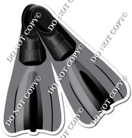 Scuba Fins - Flat Grey