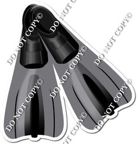 Scuba Fins - Flat Grey