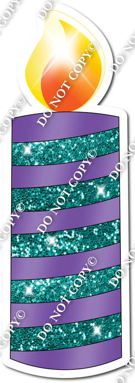 Purple & Teal Candle Style 1 w/ Variant