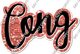 Split Cursive - Coral - CONG & RATS