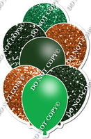 Hunter Green, Orange, & Green Balloon Bundle