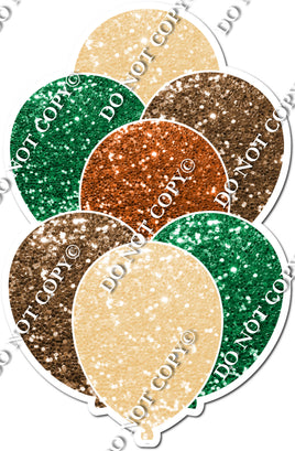 Sparkle Green, Chocolate, & Champagne Balloon Bundle