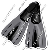 Scuba Fins - Flat Grey