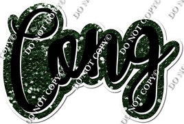 Split Cursive - Hunter Green - CONG & RATS