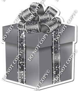 Sparkle - Grey Box & Silver Ribbon Present - Style 4