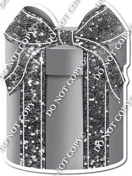 Sparkle - Grey Box & Silver Ribbon Present - Style 3
