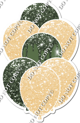 Sparkle Champagne & Sage Balloon Bundle