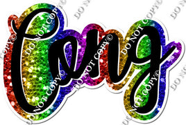 Split Cursive - Rainbow - CONG & RATS