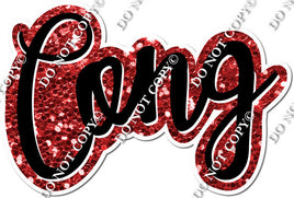 Split Cursive - Red - CONG & RATS