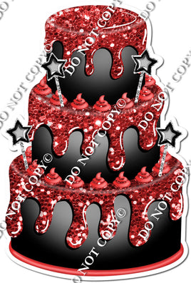 Black Cake , Red Dollops & Drip