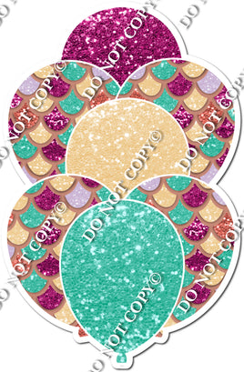 Mermaid - Sparkle Multi Color Balloon Bundle