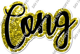 Split Cursive - Yellow - CONG & RATS
