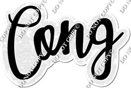 Split Cursive - White - CONG & RATS