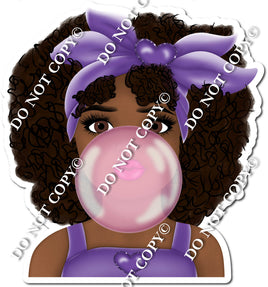 Purple - Girl Blowing Bubble w/ Variants