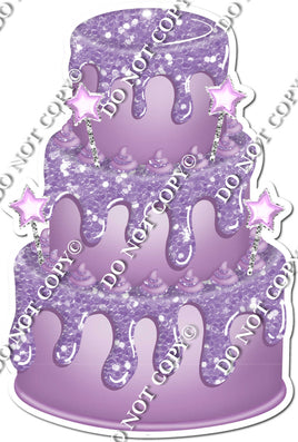 Lavender Cake, Lavender Dollops & Drip