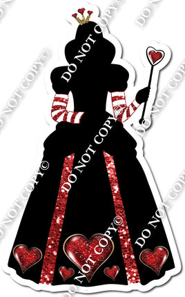 Queen with Heart Dress Silhouette w/ Variants